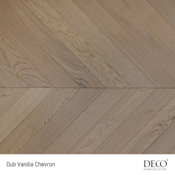 Dub Vanilia chevron – drevená podlaha